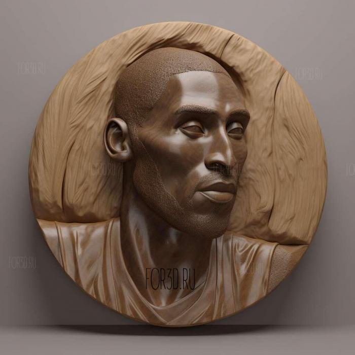 kobe bryant 1 stl model for CNC